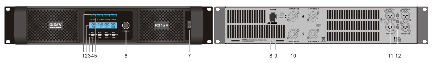 Gisen advanced home stereo power amplifier supplier for ktv-1