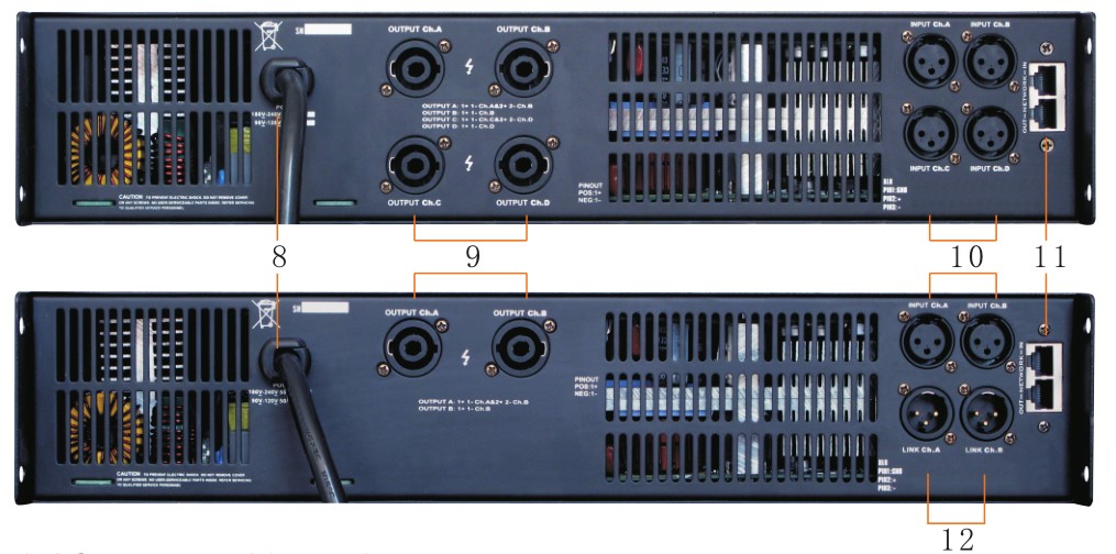 Gisen 8ohm dsp power amplifier supplier-2