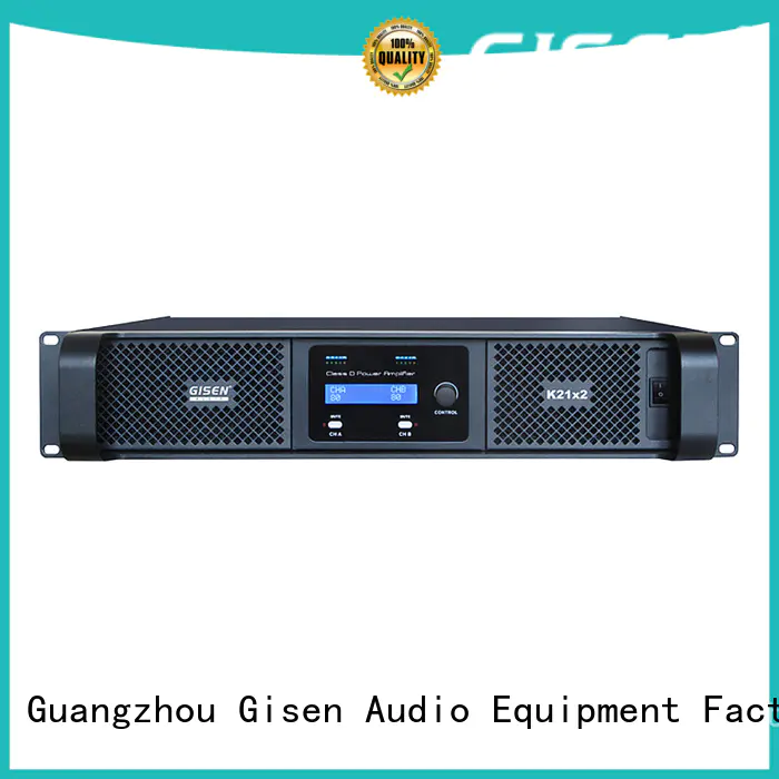 Gisen power class d stereo amplifier fast delivery for stadium