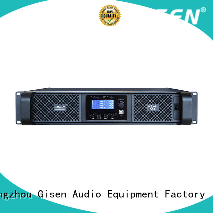 Gisen 2 channel multi channel amplifier factory for stage