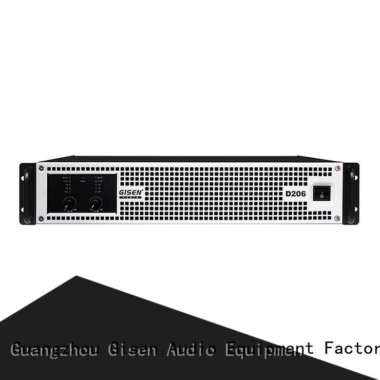 Gisen 2100wx4 hifi class d amplifier supplier for stadium