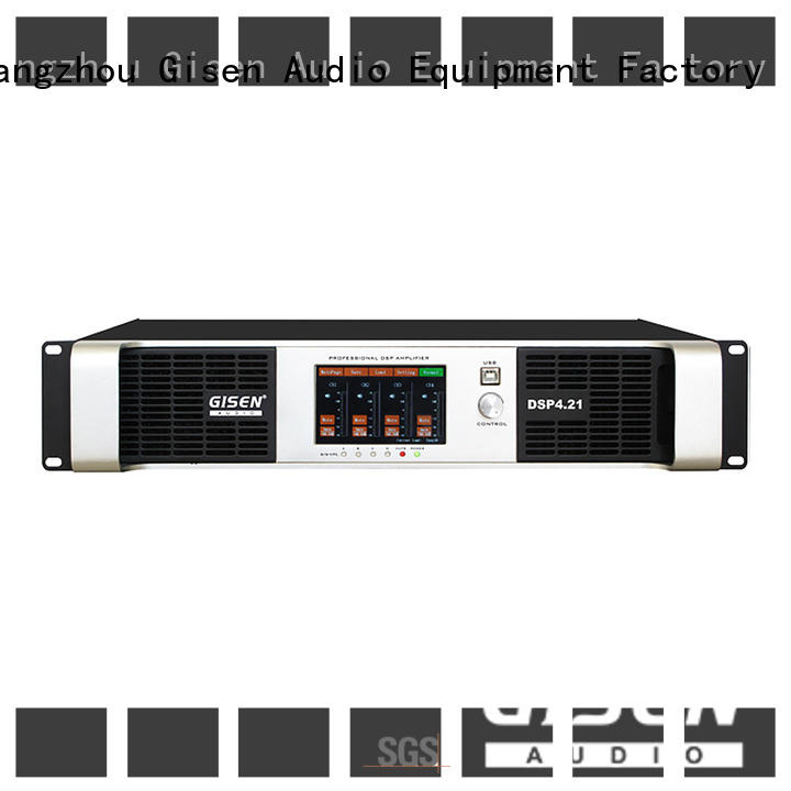 Gisen touch screen dsp power amplifier factory for venue