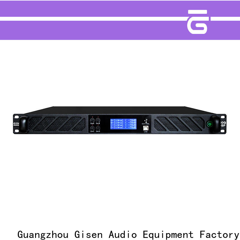 Gisen 8ohm dsp power amplifier factory for stage