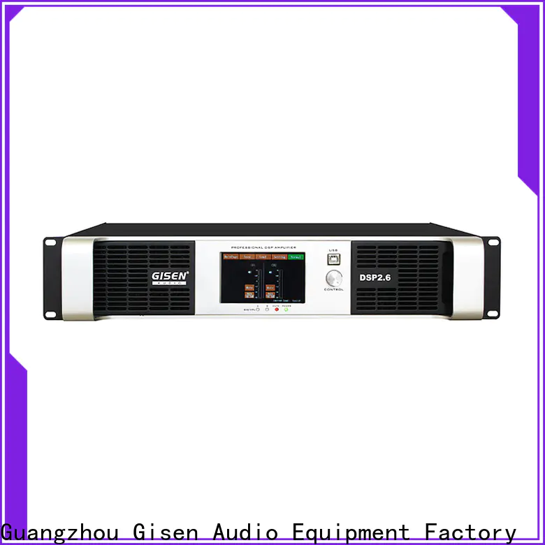 Gisen 4 channel audio amplifier pro supplier for stage